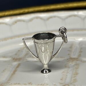 Sterling Silver Trophy Cup Charm Pendant 925
